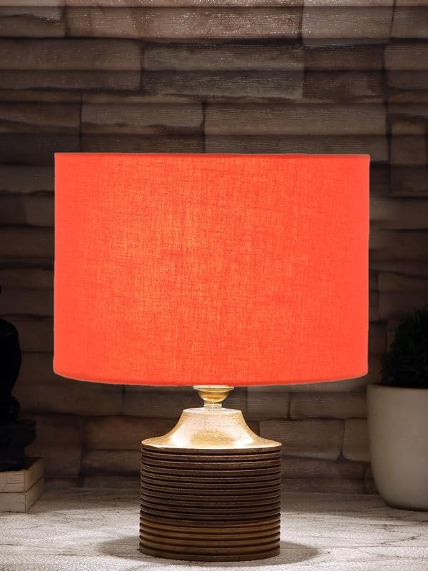 Multicolor Table Lamp | Artistic Mosaic Glass with Sturdy Wood Base | Decorative Ambient Light for Home D�cor | Perfect Blend of Modern & Traditional Style - Model DKK23