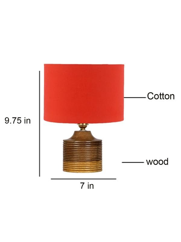 Multicolor Table Lamp | Artistic Mosaic Glass with Sturdy Wood Base | Decorative Ambient Light for Home D�cor | Perfect Blend of Modern & Traditional Style - Model DKK23