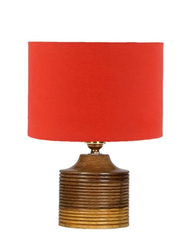 Multicolor Table Lamp | Artistic Mosaic Glass with Sturdy Wood Base | Decorative Ambient Light for Home D�cor | Perfect Blend of Modern & Traditional Style - Model DKK23