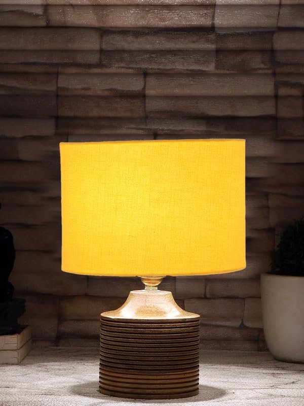 Multicolor Table Lamp | Artistic Mosaic Glass with Sturdy Wood Base | Decorative Ambient Light for Home D�cor | Perfect Blend of Modern & Traditional Style - Model DKK24