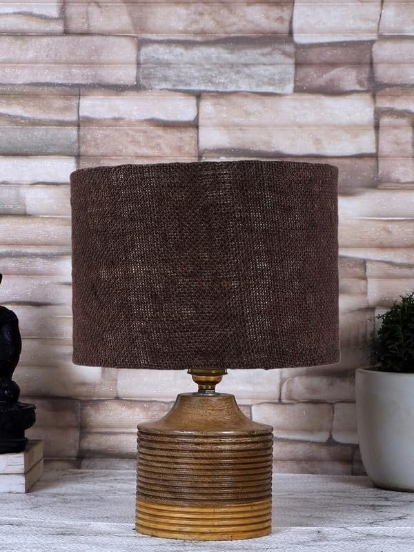 Multicolor Table Lamp | Artistic Mosaic Glass with Sturdy Wood Base | Decorative Ambient Light for Home D�cor | Perfect Blend of Modern & Traditional Style - Model DKK37