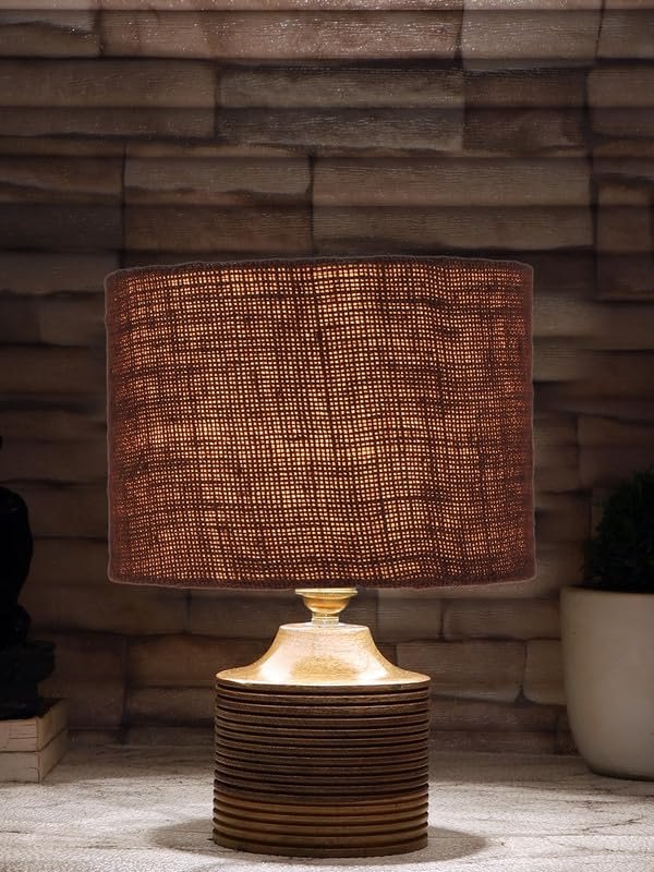 Multicolor Table Lamp | Artistic Mosaic Glass with Sturdy Wood Base | Decorative Ambient Light for Home D�cor | Perfect Blend of Modern & Traditional Style - Model DKK37