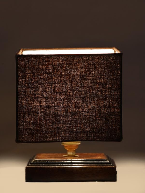 Multicolor Table Lamp | Artistic Mosaic Glass with Sturdy Wood Base | Decorative Ambient Light for Home D�cor | Perfect Blend of Modern & Traditional Style - Model DKK67