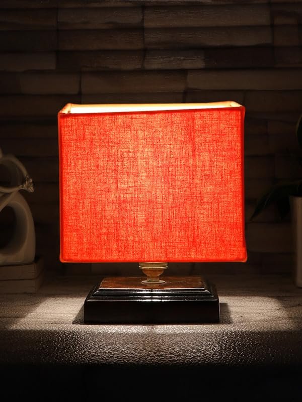 Multicolor Table Lamp | Artistic Mosaic Glass with Sturdy Wood Base | Decorative Ambient Light for Home D�cor | Perfect Blend of Modern & Traditional Style - Model DKK69