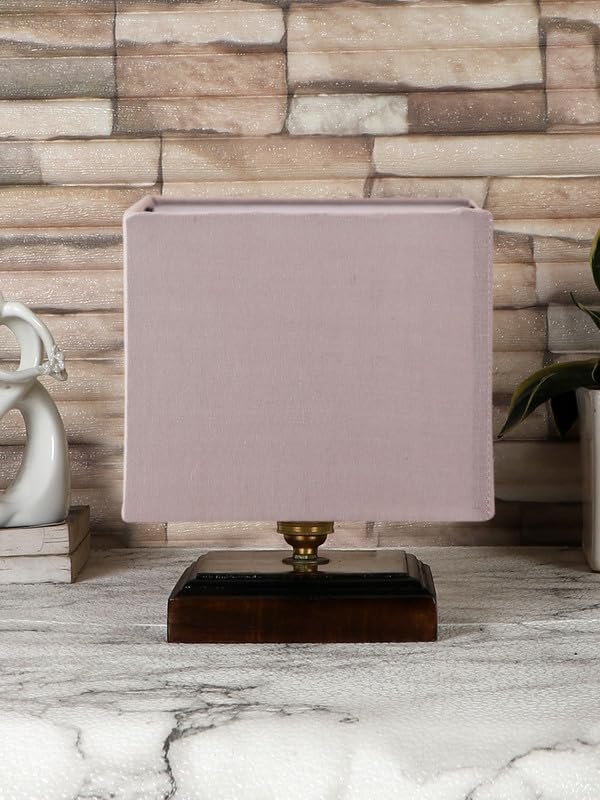 Multicolor Table Lamp | Artistic Mosaic Glass with Sturdy Wood Base | Decorative Ambient Light for Home D�cor | Perfect Blend of Modern & Traditional Style - Model DKK71