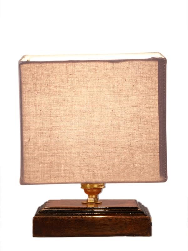 Multicolor Table Lamp | Artistic Mosaic Glass with Sturdy Wood Base | Decorative Ambient Light for Home D�cor | Perfect Blend of Modern & Traditional Style - Model DKK71