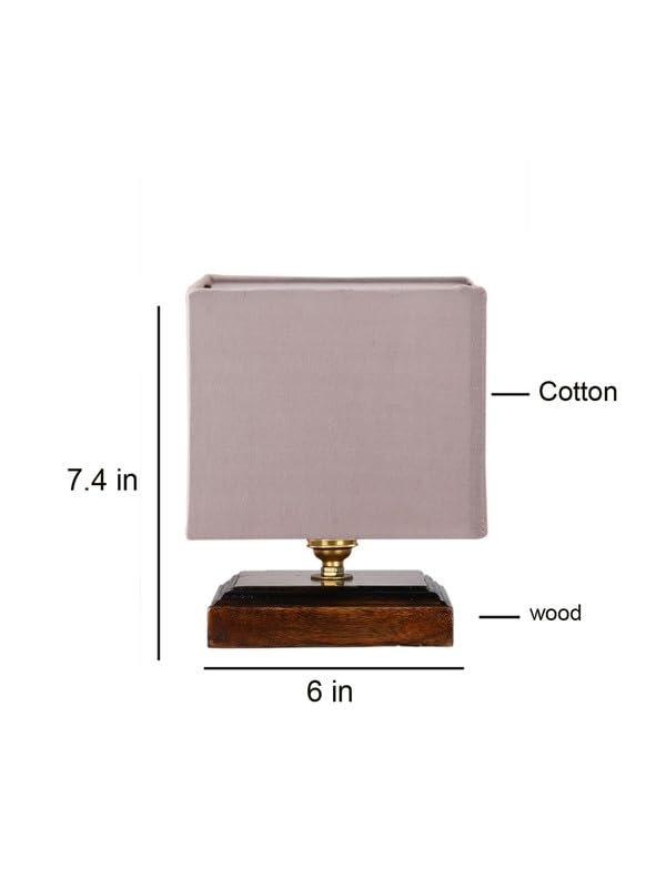Multicolor Table Lamp | Artistic Mosaic Glass with Sturdy Wood Base | Decorative Ambient Light for Home D�cor | Perfect Blend of Modern & Traditional Style - Model DKK71