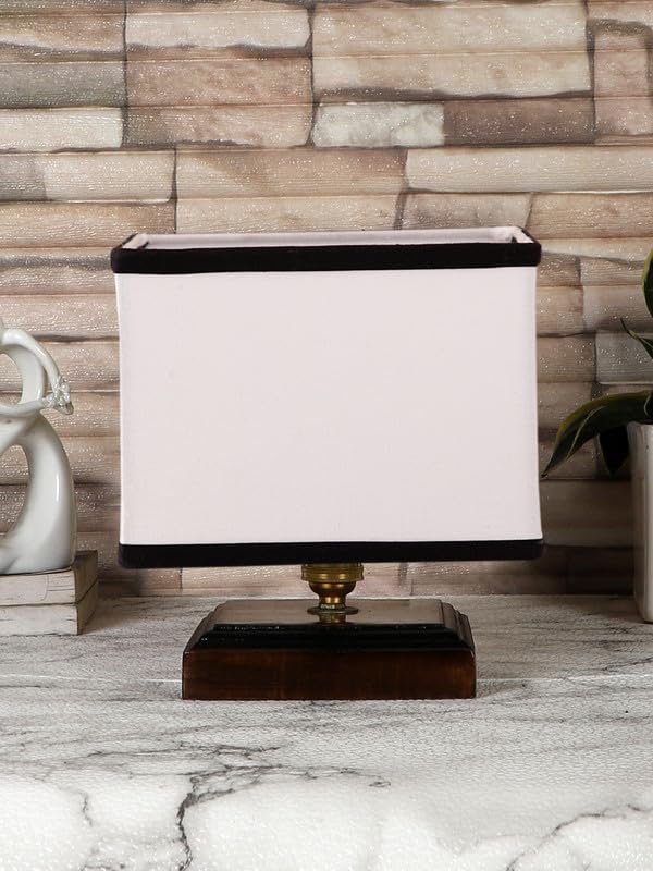 Multicolor Table Lamp | Artistic Mosaic Glass with Sturdy Wood Base | Decorative Ambient Light for Home D�cor | Perfect Blend of Modern & Traditional Style - Model DKK72