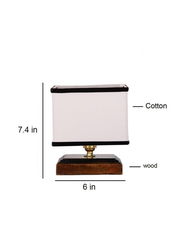 Multicolor Table Lamp | Artistic Mosaic Glass with Sturdy Wood Base | Decorative Ambient Light for Home D�cor | Perfect Blend of Modern & Traditional Style - Model DKK72