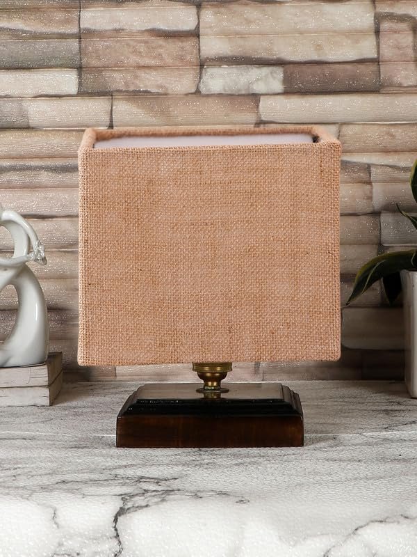 Multicolor Table Lamp | Artistic Mosaic Glass with Sturdy Wood Base | Decorative Ambient Light for Home D�cor | Perfect Blend of Modern & Traditional Style - Model DKK73