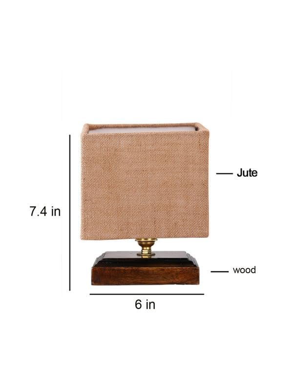 Multicolor Table Lamp | Artistic Mosaic Glass with Sturdy Wood Base | Decorative Ambient Light for Home D�cor | Perfect Blend of Modern & Traditional Style - Model DKK73