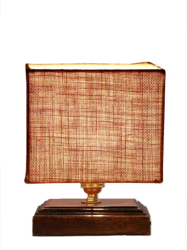 Multicolor Table Lamp | Artistic Mosaic Glass with Sturdy Wood Base | Decorative Ambient Light for Home D�cor | Perfect Blend of Modern & Traditional Style - Model DKK73