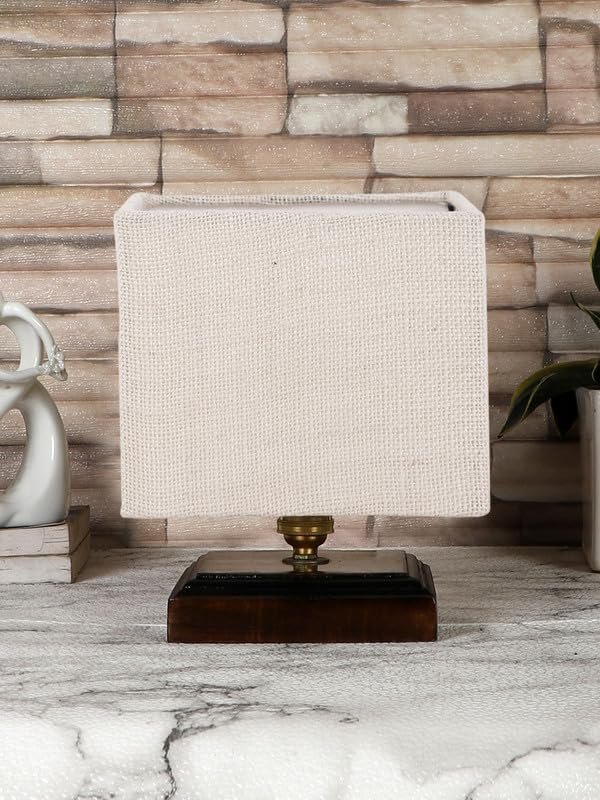 Multicolor Table Lamp | Artistic Mosaic Glass with Sturdy Wood Base | Decorative Ambient Light for Home D�cor | Perfect Blend of Modern & Traditional Style - Model DKK74