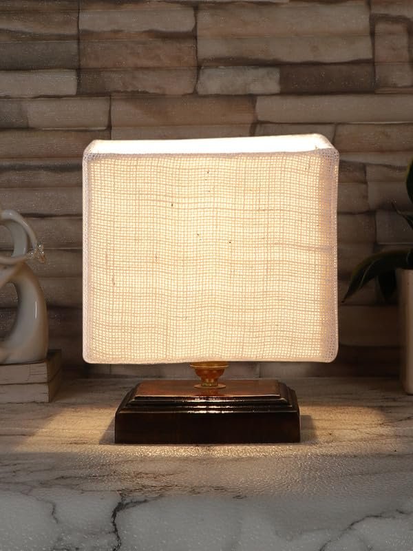 Multicolor Table Lamp | Artistic Mosaic Glass with Sturdy Wood Base | Decorative Ambient Light for Home D�cor | Perfect Blend of Modern & Traditional Style - Model DKK74
