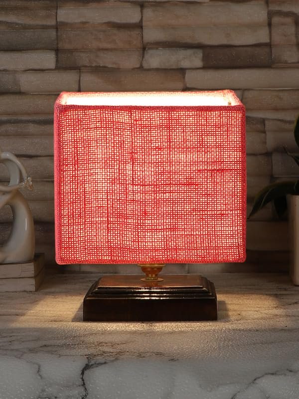 Multicolor Table Lamp | Artistic Mosaic Glass with Sturdy Wood Base | Decorative Ambient Light for Home D�cor | Perfect Blend of Modern & Traditional Style - Model DKK75
