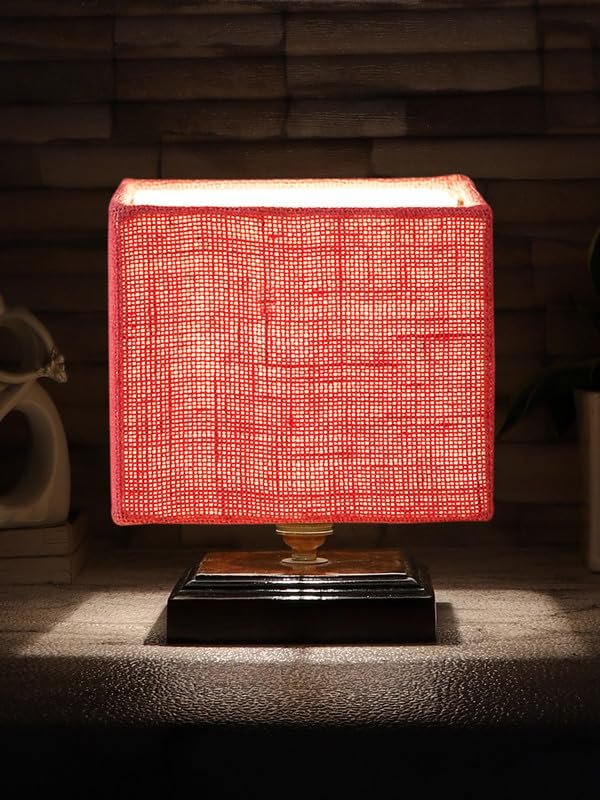 Multicolor Table Lamp | Artistic Mosaic Glass with Sturdy Wood Base | Decorative Ambient Light for Home D�cor | Perfect Blend of Modern & Traditional Style - Model DKK75