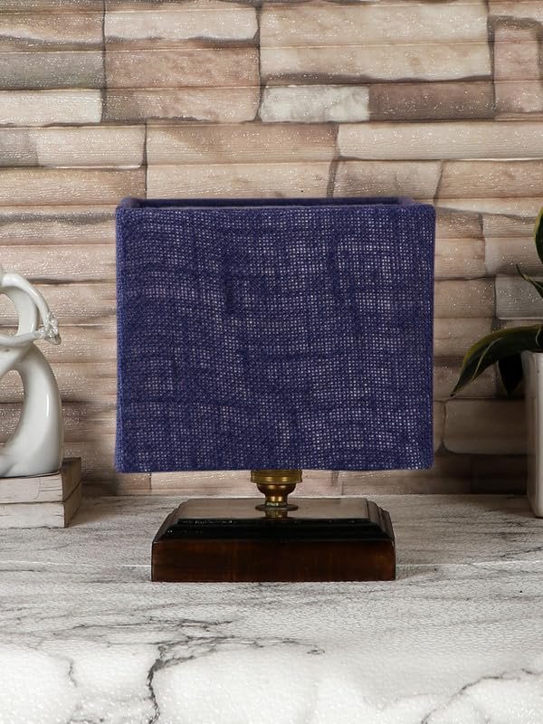 Multicolor Table Lamp | Artistic Mosaic Glass with Sturdy Wood Base | Decorative Ambient Light for Home D�cor | Perfect Blend of Modern & Traditional Style - Model DKK77