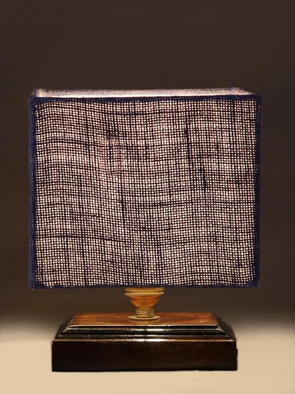 Multicolor Table Lamp | Artistic Mosaic Glass with Sturdy Wood Base | Decorative Ambient Light for Home D�cor | Perfect Blend of Modern & Traditional Style - Model DKK77