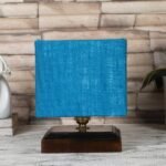 Multicolor Table Lamp | Artistic Mosaic Glass with Sturdy Wood Base | Decorative Ambient Light for Home D�cor | Perfect Blend of Modern & Traditional Style – Model DKK78