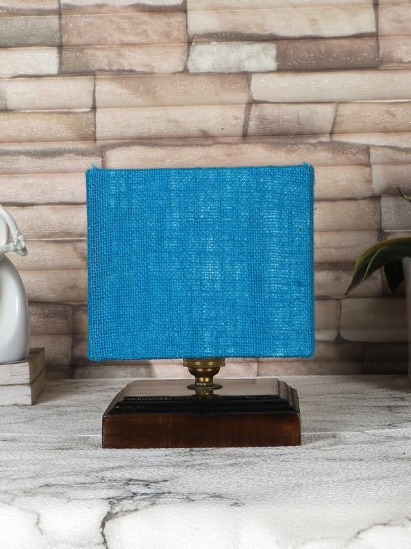 Multicolor Table Lamp | Artistic Mosaic Glass with Sturdy Wood Base | Decorative Ambient Light for Home D�cor | Perfect Blend of Modern & Traditional Style - Model DKK78