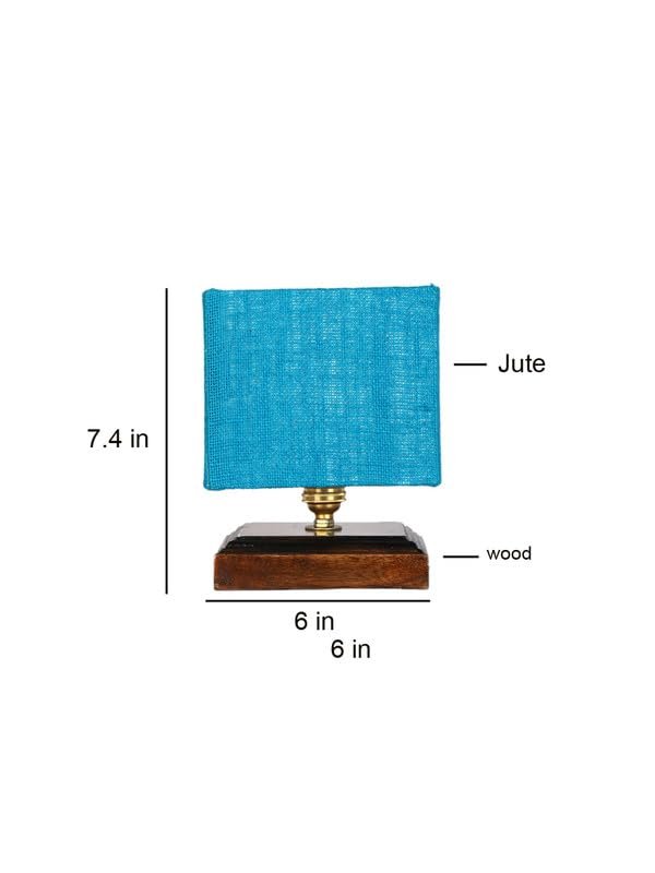 Multicolor Table Lamp | Artistic Mosaic Glass with Sturdy Wood Base | Decorative Ambient Light for Home D�cor | Perfect Blend of Modern & Traditional Style - Model DKK78