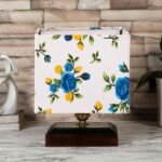 Multicolor Table Lamp | Artistic Mosaic Glass with Sturdy Wood Base | Decorative Ambient Light for Home D�cor | Perfect Blend of Modern & Traditional Style – Model DKK79