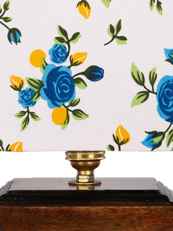 Multicolor Table Lamp | Artistic Mosaic Glass with Sturdy Wood Base | Decorative Ambient Light for Home D�cor | Perfect Blend of Modern & Traditional Style - Model DKK79