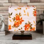 Multicolor Table Lamp | Artistic Mosaic Glass with Sturdy Wood Base | Decorative Ambient Light for Home D�cor | Perfect Blend of Modern & Traditional Style – Model DKK80