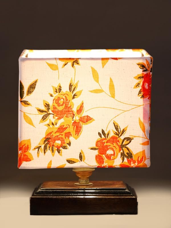 Multicolor Table Lamp | Artistic Mosaic Glass with Sturdy Wood Base | Decorative Ambient Light for Home D�cor | Perfect Blend of Modern & Traditional Style - Model DKK80