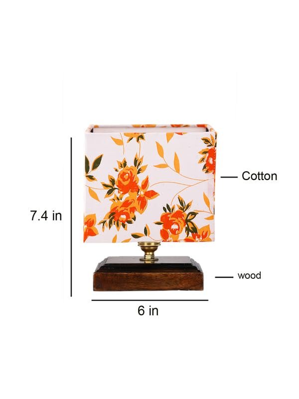 Multicolor Table Lamp | Artistic Mosaic Glass with Sturdy Wood Base | Decorative Ambient Light for Home D�cor | Perfect Blend of Modern & Traditional Style - Model DKK80