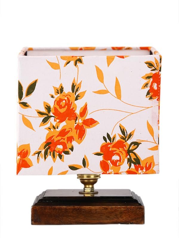 Multicolor Table Lamp | Artistic Mosaic Glass with Sturdy Wood Base | Decorative Ambient Light for Home D�cor | Perfect Blend of Modern & Traditional Style - Model DKK80