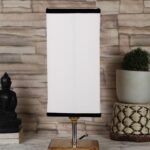 Multicolor Table Lamp | Artistic Mosaic Glass with Sturdy Wood Base | Decorative Ambient Light for Home D�cor | Perfect Blend of Modern & Traditional Style – Model DKK89
