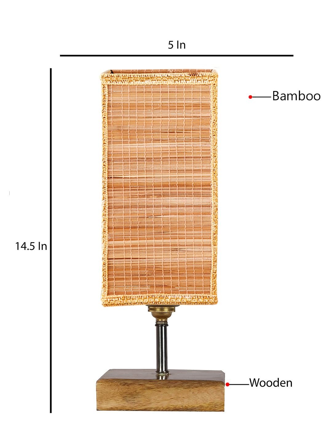 Multicolor Table Lamp | Artistic Mosaic Glass with Sturdy Wood Base | Decorative Ambient Light for Home D�cor | Perfect Blend of Modern & Traditional Style - Model DKK92