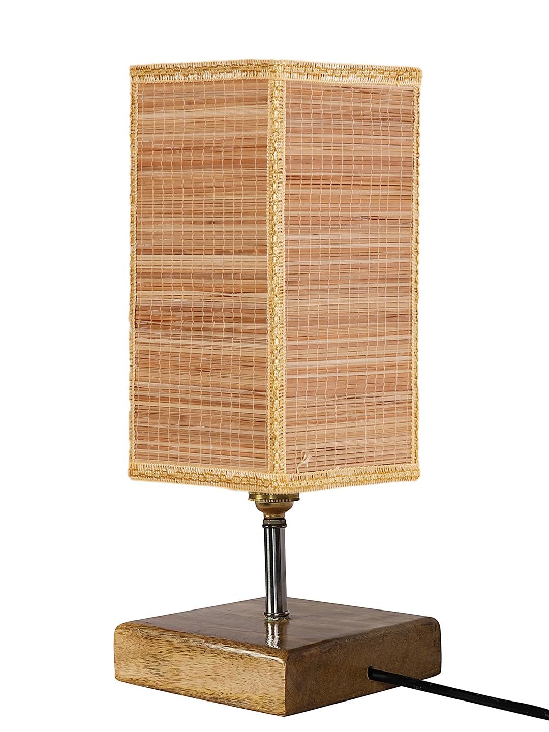 Multicolor Table Lamp | Artistic Mosaic Glass with Sturdy Wood Base | Decorative Ambient Light for Home D�cor | Perfect Blend of Modern & Traditional Style - Model DKK92