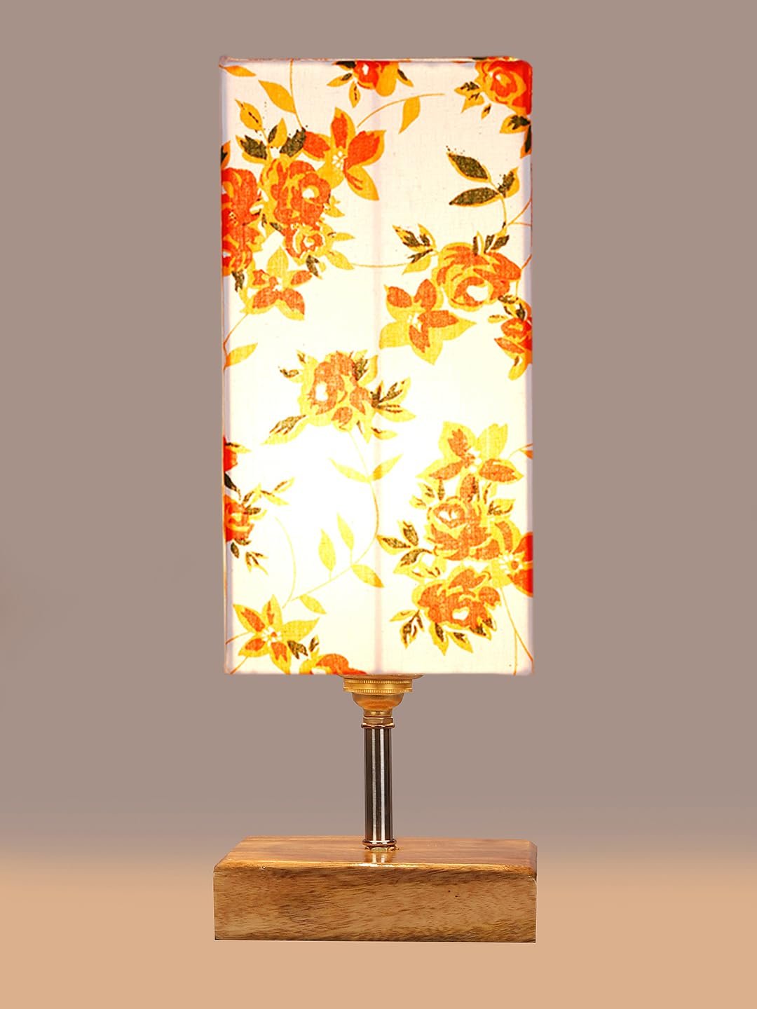 Multicolor Table Lamp | Artistic Mosaic Glass with Sturdy Wood Base | Decorative Ambient Light for Home D�cor | Perfect Blend of Modern & Traditional Style - Model DKK96