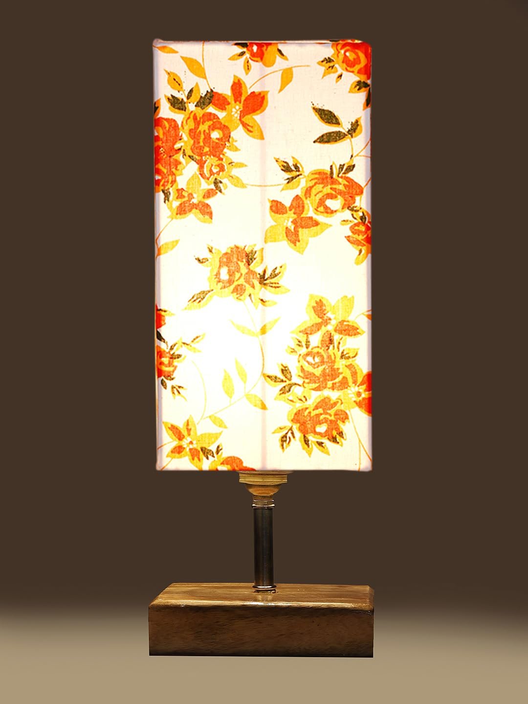 Multicolor Table Lamp | Artistic Mosaic Glass with Sturdy Wood Base | Decorative Ambient Light for Home D�cor | Perfect Blend of Modern & Traditional Style - Model DKK96