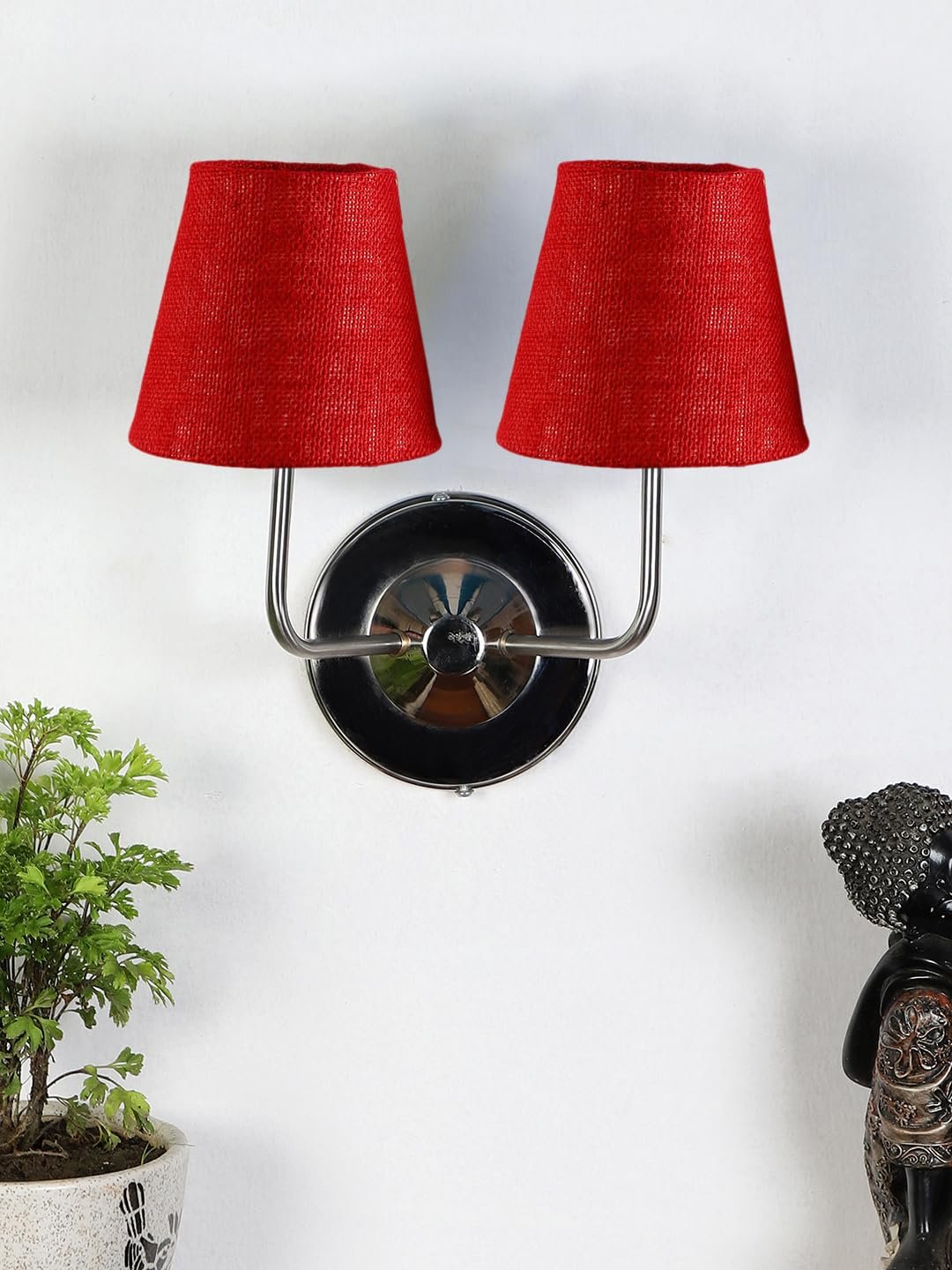 Multicolor Wall Lamp | Elegant Jute Material | Stylish Ambient Light for Home, Office, Living Room, Bedroom, Hallway | Modern Decorative Wall Sconce - Model DKV101