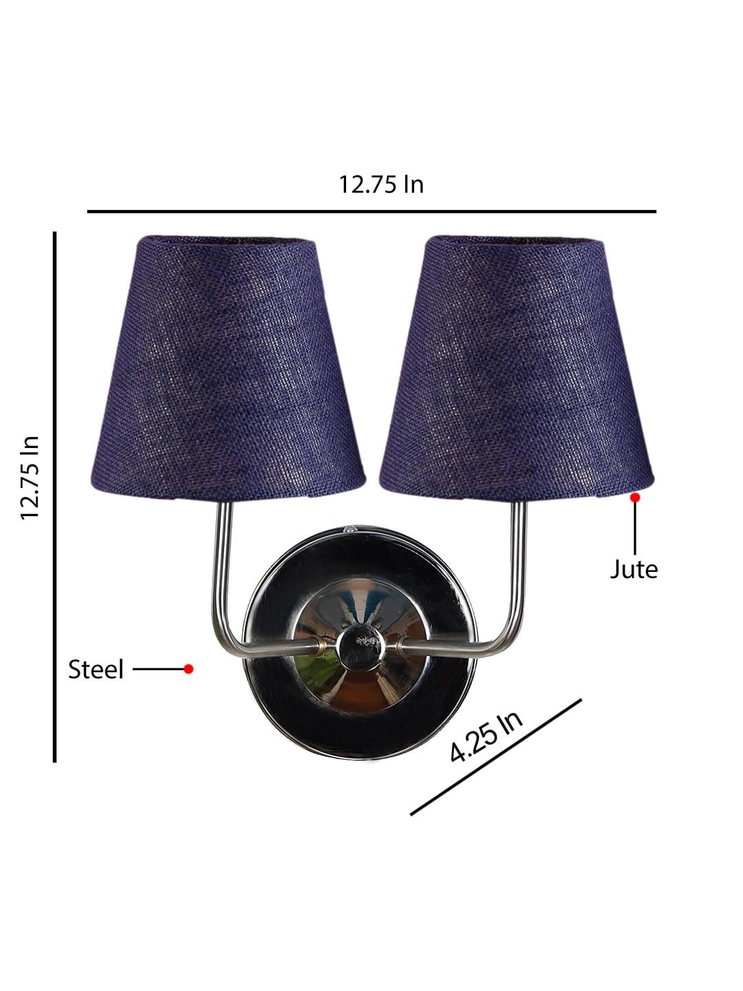 Multicolor Wall Lamp | Elegant Jute Material | Stylish Ambient Light for Home, Office, Living Room, Bedroom, Hallway | Modern Decorative Wall Sconce - Model DKV102