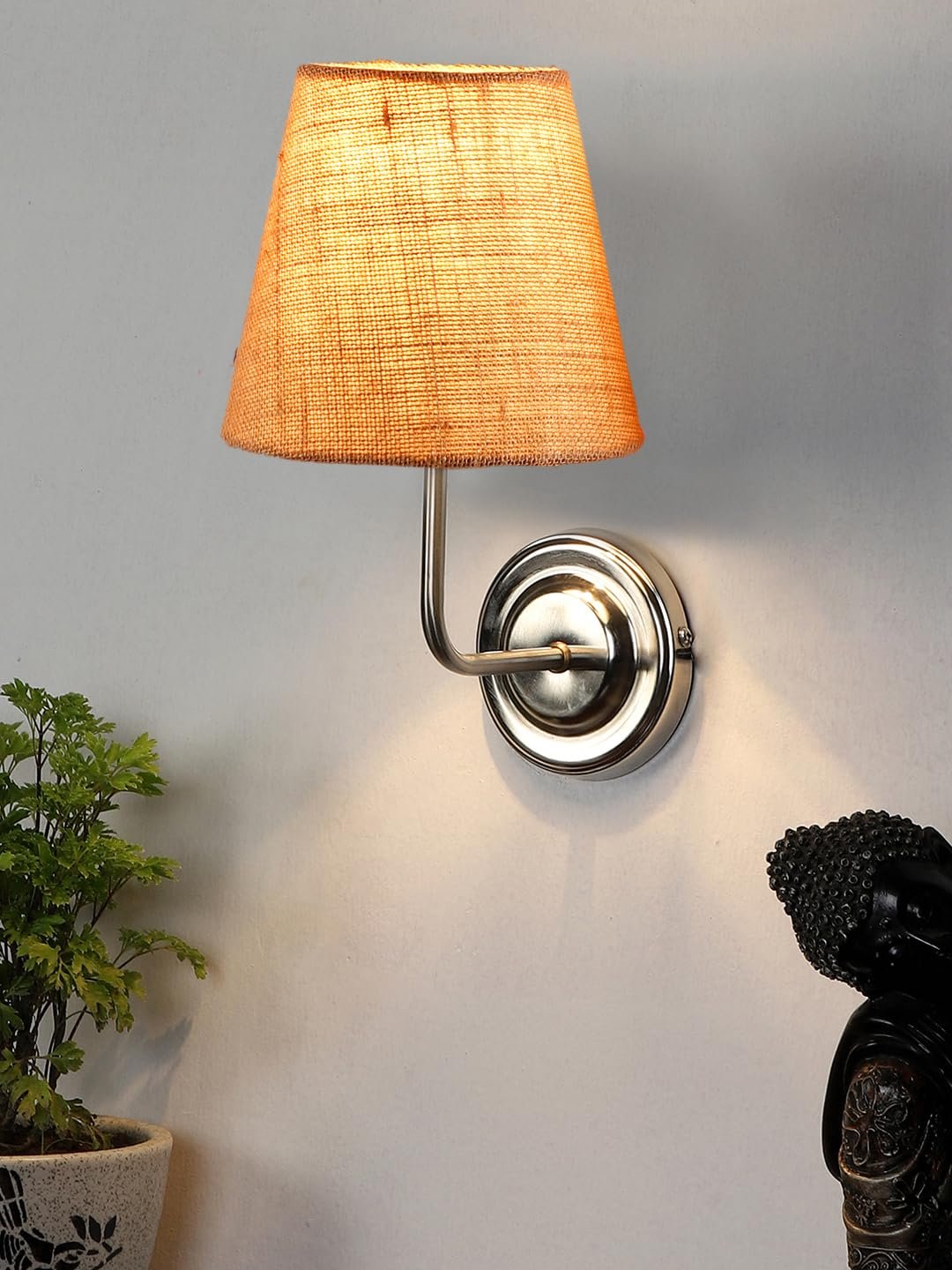 Multicolor Wall Lamp | Elegant Jute Material | Stylish Ambient Light for Home, Office, Living Room, Bedroom, Hallway | Modern Decorative Wall Sconce - Model DKV113