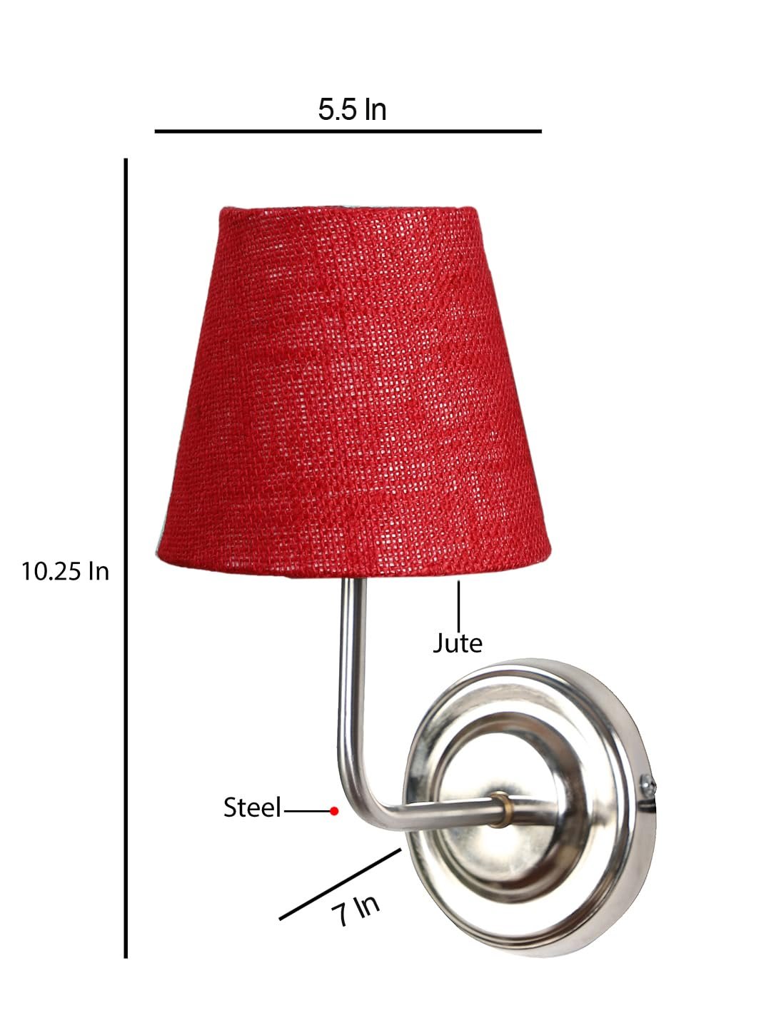 Multicolor Wall Lamp | Elegant Jute Material | Stylish Ambient Light for Home, Office, Living Room, Bedroom, Hallway | Modern Decorative Wall Sconce - Model DKV116