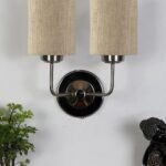 Multicolor Wall Lamp | Elegant Jute Material | Stylish Ambient Light for Home, Office, Living Room, Bedroom, Hallway | Modern Decorative Wall Sconce – Model DKV68