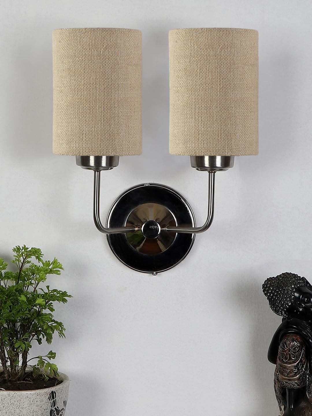 Multicolor Wall Lamp | Elegant Jute Material | Stylish Ambient Light for Home, Office, Living Room, Bedroom, Hallway | Modern Decorative Wall Sconce - Model DKV68