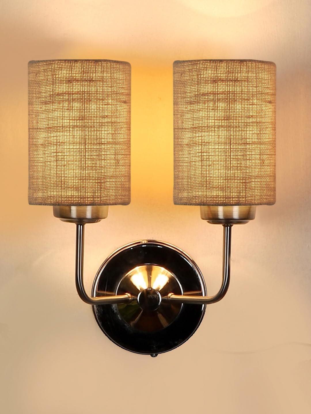 Multicolor Wall Lamp | Elegant Jute Material | Stylish Ambient Light for Home, Office, Living Room, Bedroom, Hallway | Modern Decorative Wall Sconce - Model DKV68