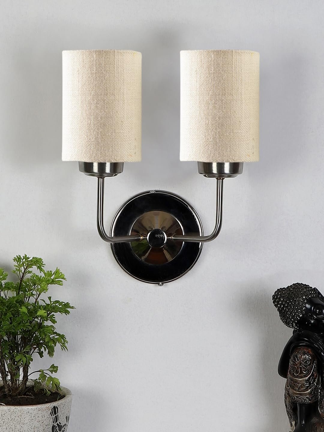 Multicolor Wall Lamp | Elegant Jute Material | Stylish Ambient Light for Home, Office, Living Room, Bedroom, Hallway | Modern Decorative Wall Sconce - Model DKV69