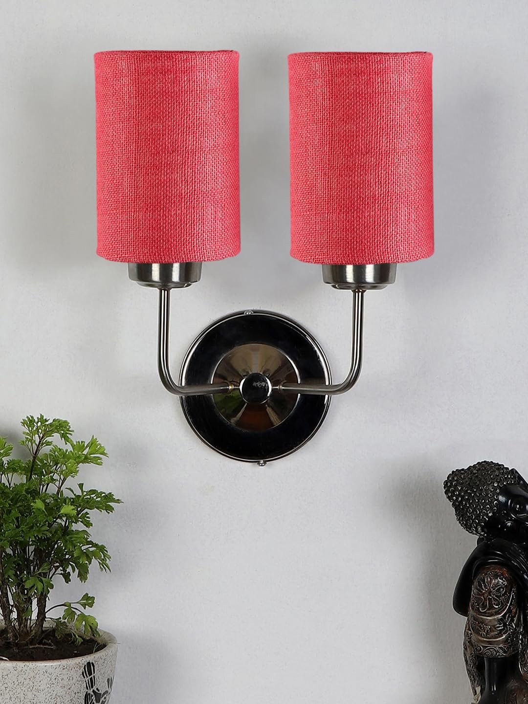 Multicolor Wall Lamp | Elegant Jute Material | Stylish Ambient Light for Home, Office, Living Room, Bedroom, Hallway | Modern Decorative Wall Sconce - Model DKV70