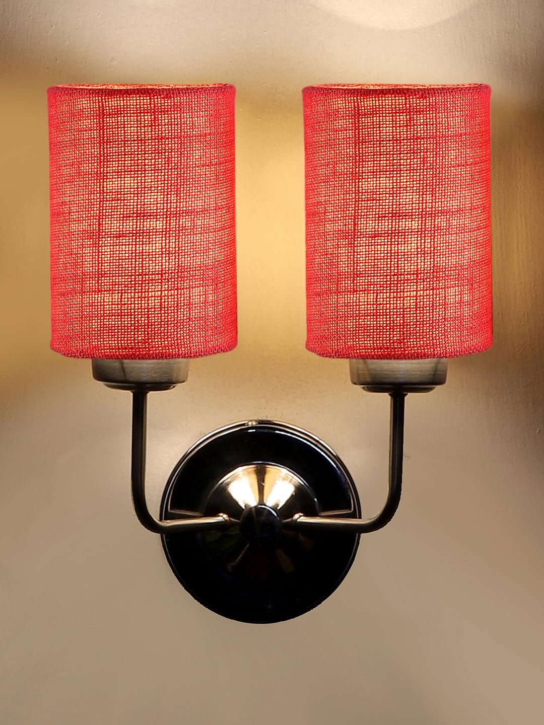 Multicolor Wall Lamp | Elegant Jute Material | Stylish Ambient Light for Home, Office, Living Room, Bedroom, Hallway | Modern Decorative Wall Sconce - Model DKV70