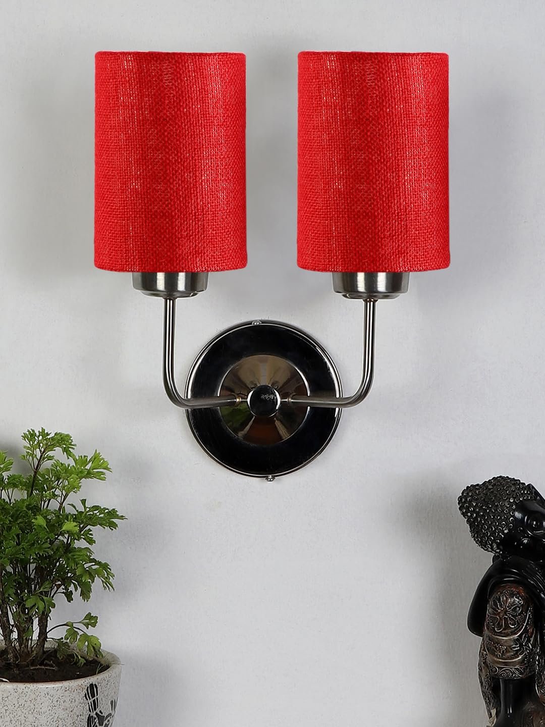Multicolor Wall Lamp | Elegant Jute Material | Stylish Ambient Light for Home, Office, Living Room, Bedroom, Hallway | Modern Decorative Wall Sconce - Model DKV71