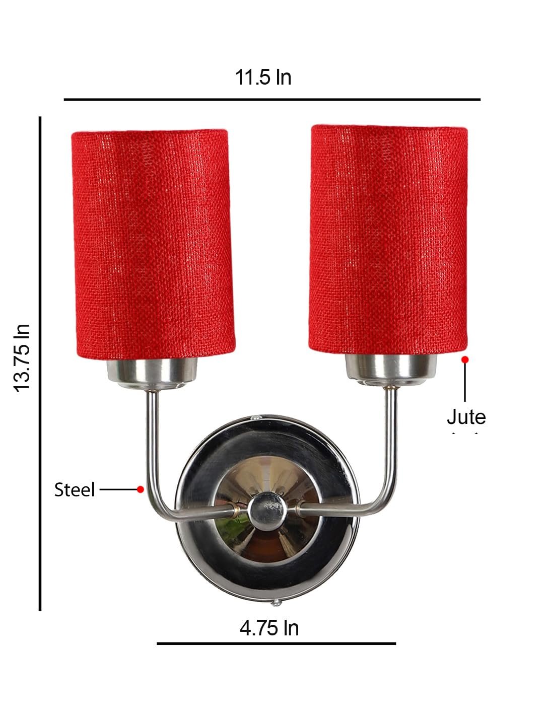 Multicolor Wall Lamp | Elegant Jute Material | Stylish Ambient Light for Home, Office, Living Room, Bedroom, Hallway | Modern Decorative Wall Sconce - Model DKV71