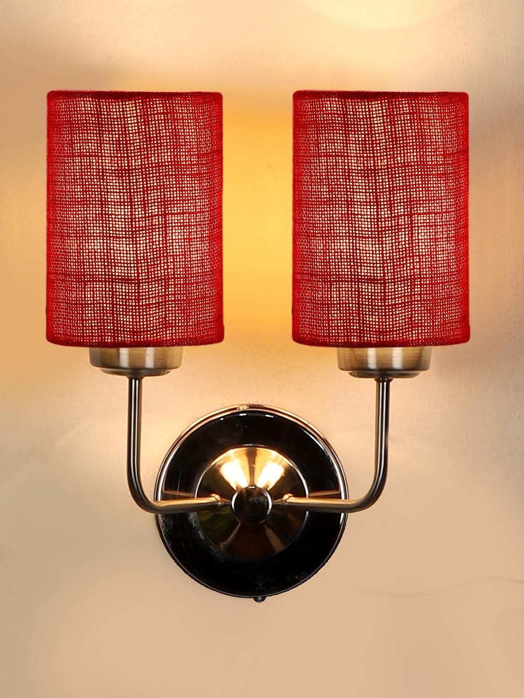 Multicolor Wall Lamp | Elegant Jute Material | Stylish Ambient Light for Home, Office, Living Room, Bedroom, Hallway | Modern Decorative Wall Sconce - Model DKV71