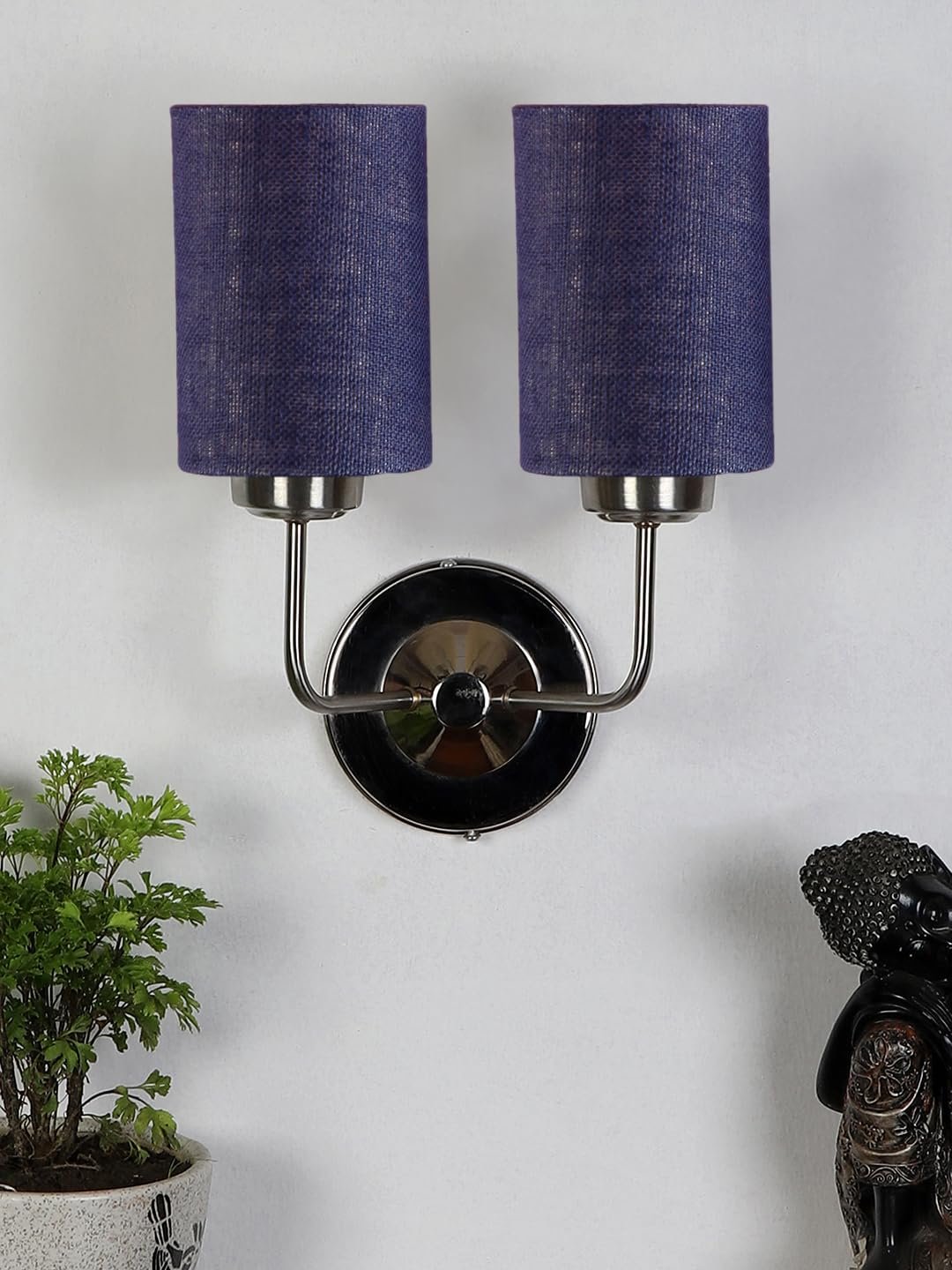 Multicolor Wall Lamp | Elegant Jute Material | Stylish Ambient Light for Home, Office, Living Room, Bedroom, Hallway | Modern Decorative Wall Sconce - Model DKV72